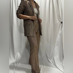 Wild Fable Sparkling Brown Pantsuit